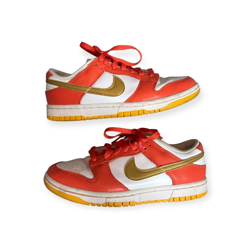 Nike Dunk Low Sneaker “University Gold” - Size 7, Orange/White/Gold - Picture 4 of 9